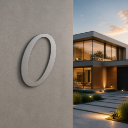 Numero civico cursive sans su misura: 0 | John Steel