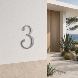 Numero civico oranienbaum su misura: cifra 3| John Steel