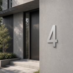 Numero civico Bebas neue su misura: 4| John Steel