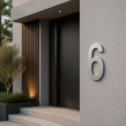 Numéro de maison Bebas neue sur mesure : 6 | John Steel