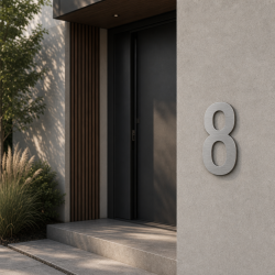 Custom Bebas Neue house number: 8 | John Steel