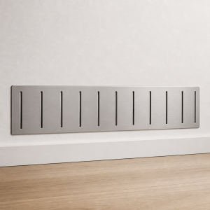 Rejilla de ventilación de pared en acero inoxidable cepillado