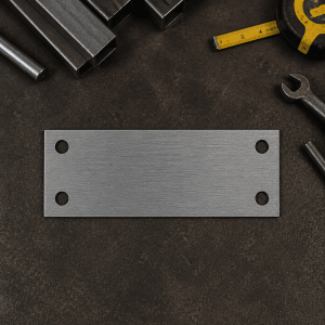 Custom brushed stainless steel fixing plate| John Steel
