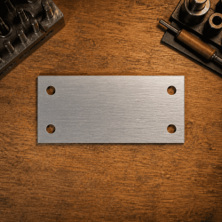 Placa de fixação em aço inox escovado por medida | John Steel