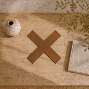Croce in acciaio corten su misura | Taglio laser John Steel