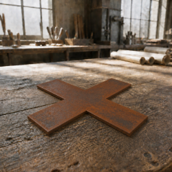 Cruz em aço corten sob medida | Corte a laser John Steel