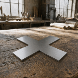 Magnetisches Kreuz aus Edelstahl nach Maß | John Steel