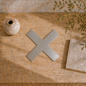 Croce in acciaio inox marino grezzo su misura | John Steel