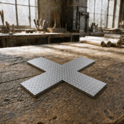 Custom non-slip aluminum cross | John Steel