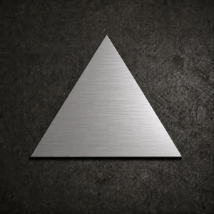 Custom Brushed Stainless Steel Triangle | Laser Cutting John Steel