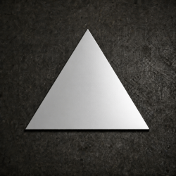 Triangolo in acciaio inox grezzo e lucido su misura | John Steel