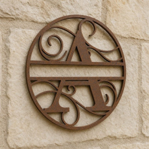 Monogramme lettre A en métal sur mesure