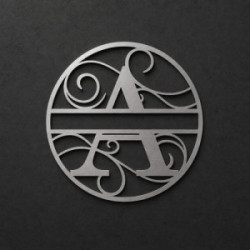 Custom metal letter A monogram