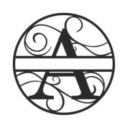 Custom metal letter A monogram