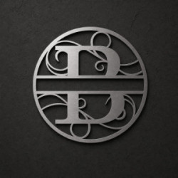 Gepersonaliseerd metalen monogram letter B