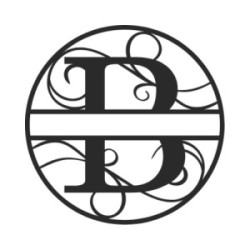 Gepersonaliseerd metalen monogram letter B