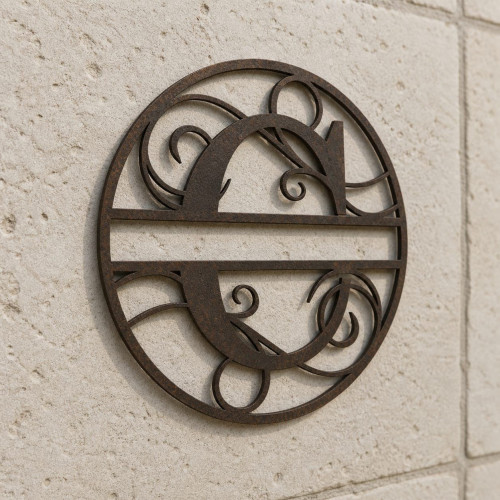 Custom metal letter C monogram