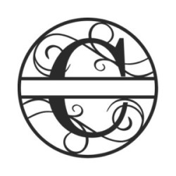 Individuelles Metallmonogramm Buchstabe C