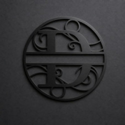 Individuelles Metallmonogramm Buchstabe D