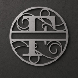 Monogramme lettre F en métal sur mesure