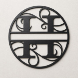 Monogramma in metallo personalizzato lettera H