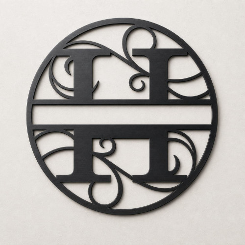 Gepersonaliseerd metalen monogram letter H