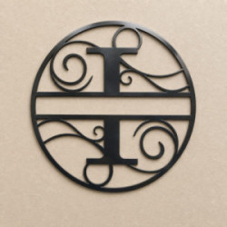Monogramme lettre I en métal sur mesure
