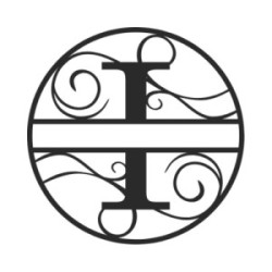 Gepersonaliseerd metalen monogram letter I