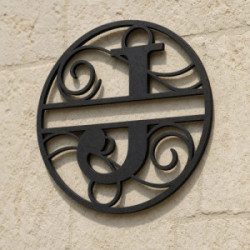 Monogramma in metallo personalizzato lettera J