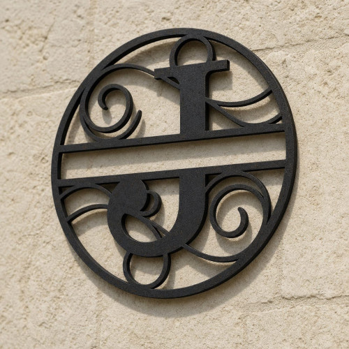 Gepersonaliseerd metalen monogram letter J