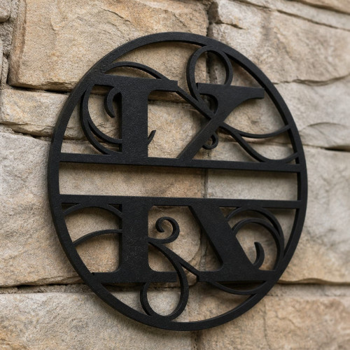 Monogramme lettre K en métal sur mesure