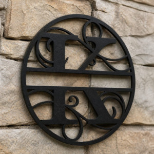 Monogramme lettre K en métal sur mesure