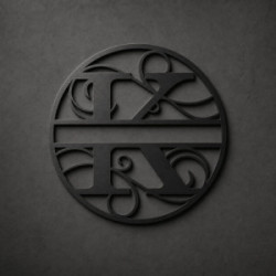 Monogramma in metallo personalizzato lettera K