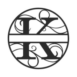 Custom metal letter K monogram