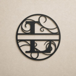 Monogramma in metallo personalizzato lettera L