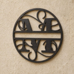 Custom metal letter M monogram