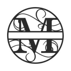 Individuelles Metallmonogramm Buchstabe M
