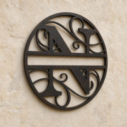 Individuelles Metallmonogramm Buchstabe N