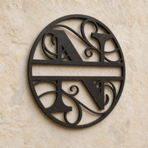 Individuelles Metallmonogramm Buchstabe N
