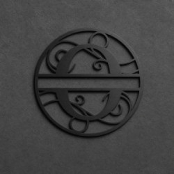 Monogramma in metallo personalizzato lettera O