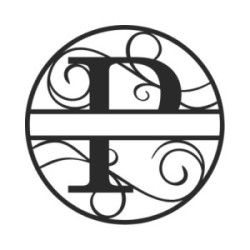 Gepersonaliseerd metalen monogram letter P
