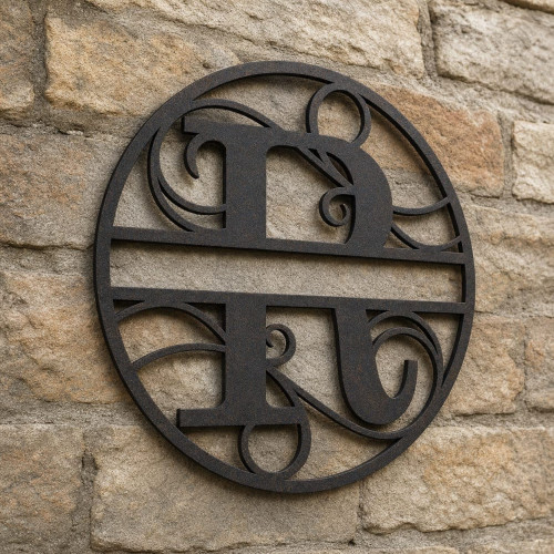 Gepersonaliseerd metalen monogram letter R