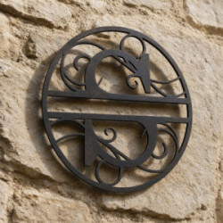 Custom metal letter S monogram