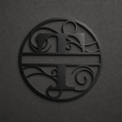 Individuelles Metallmonogramm Buchstabe T