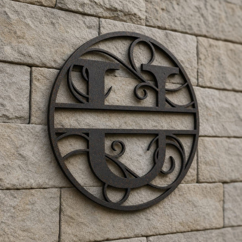 Monogramme lettre U en métal sur mesure