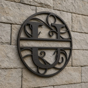 Monogramme lettre U en métal sur mesure