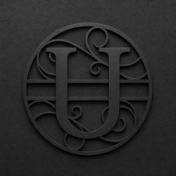 Monograma de metal personalizado letra U