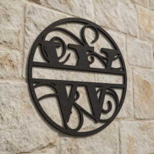 Monogramme lettre W en métal sur mesure