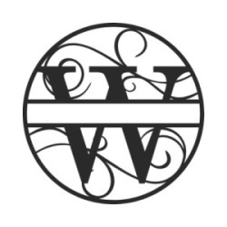Gepersonaliseerd metalen monogram letter W