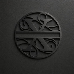 Monogramma in metallo personalizzato lettera X